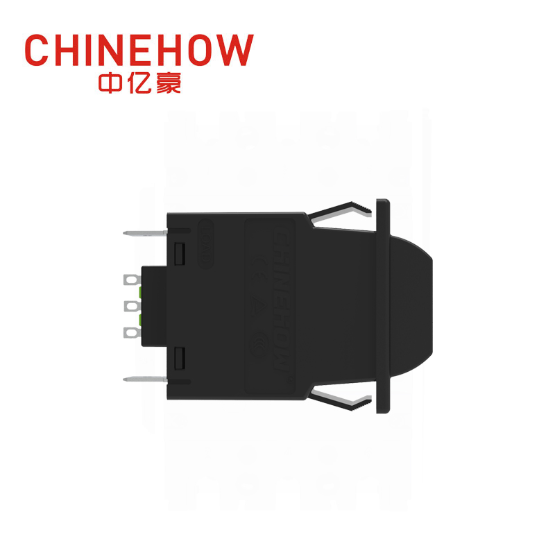 CVP-SM Hudraulic Magnetic Circuit Breaker Angle Rocker With Guard Actuator with Tab(QC250) 1P Black Hilfsschalter